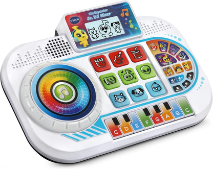 VTech Kidi Superstar Jr. DJ Mixer | Interactive Musical DJ Mixing Console with Light-Up Turntable, Piano Keys, Sound Effects & Recording | Educational Music Toy