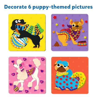 Skillmatics Art Activity - Fun With Foam Puppies, No Mess Sticker Art For Kids, Craft Kits, Diy Activity, Gifts For Boys & Girls Ages 3, 4, 5, 6, 7, Travel Toys, Multicolor - Jaiman Toys