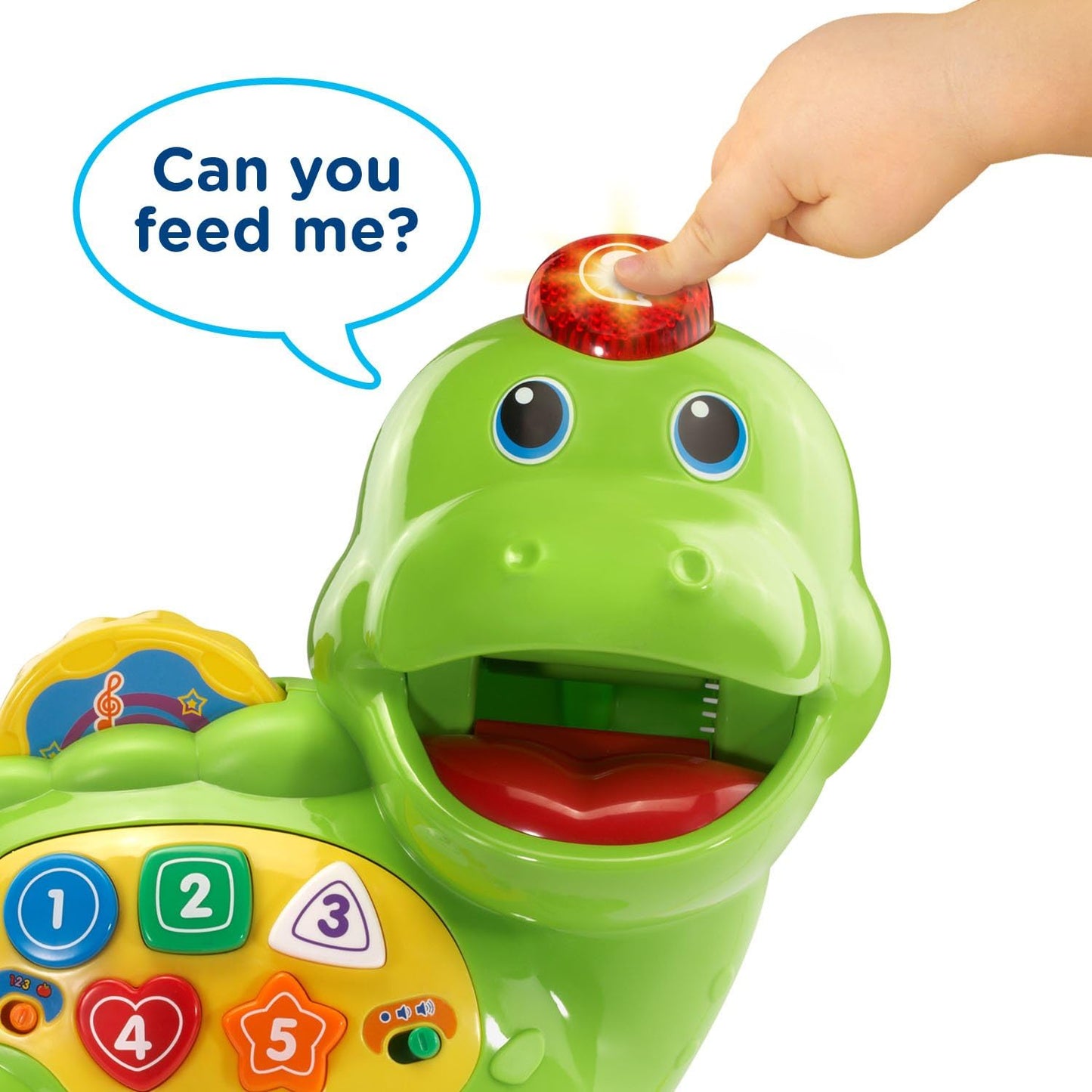 VTech Chomp and Count Dino, Green | Interactive Dinosaur Learning Toy with Feeding Coins, Numbers, Colors & Music for Toddlers