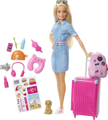Barbie Dreamhouse Adventures Doll Playset Travel Vacation Airport Dog Fashion - Jaiman Toys