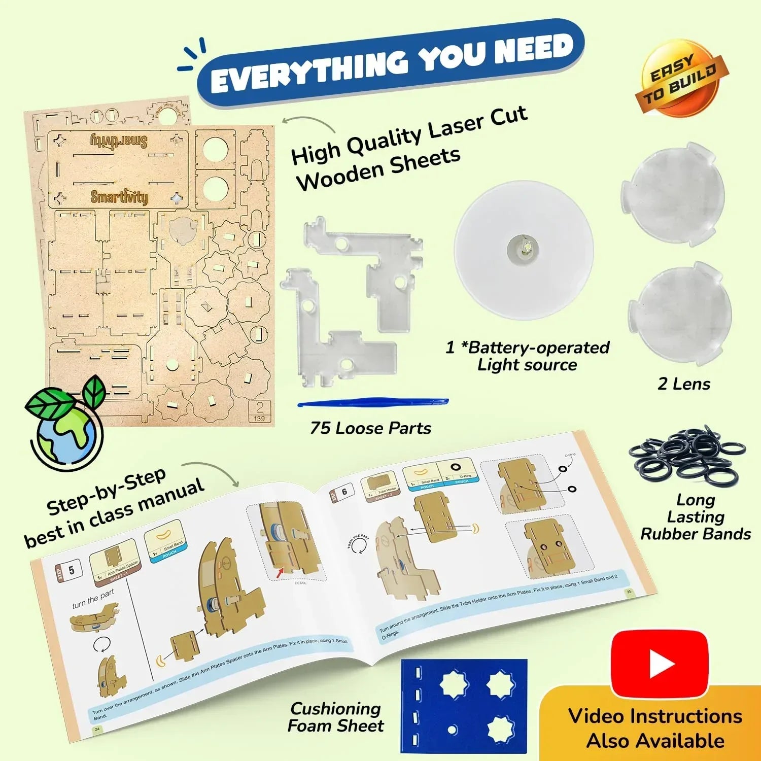 Smartivity Microscope Toy 100x Zoom for Kids 8-14 | STEM Science Kit | DIY Educational Toy | Birthday Gift for Boys & Girls - Jaiman Toys