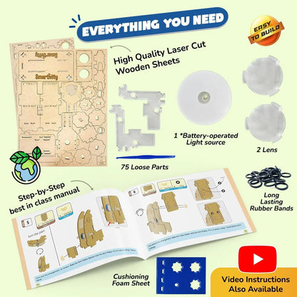 Smartivity Microscope Toy 100x Zoom for Kids 8-14 | STEM Science Kit | DIY Educational Toy | Birthday Gift for Boys & Girls - Jaiman Toys
