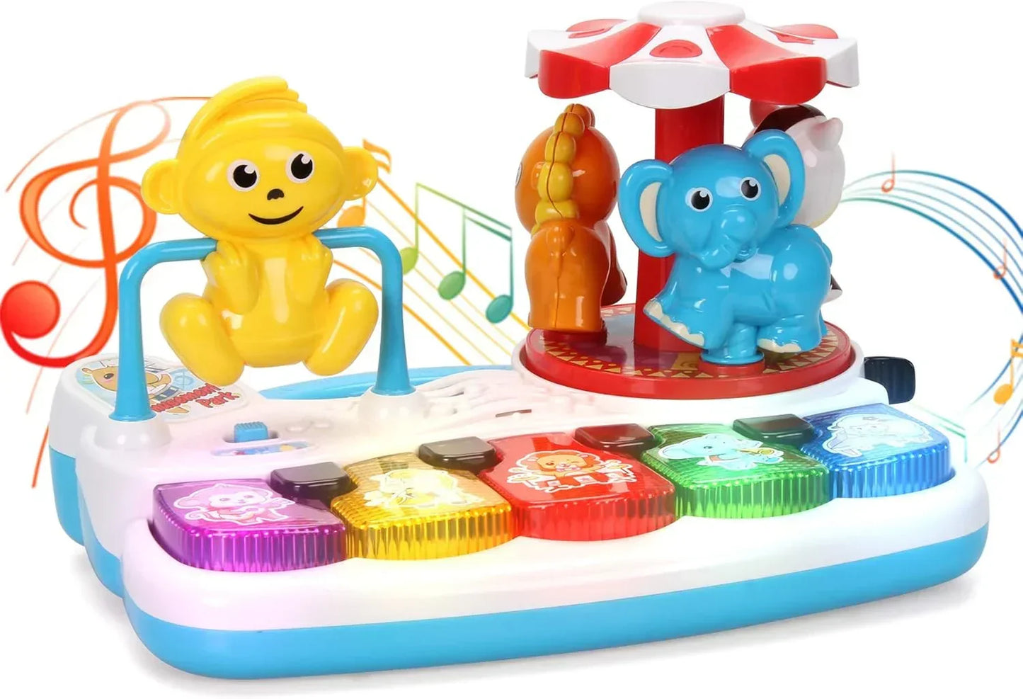 Baby Musical Toys Animal Amusement Park with Light, Kids Baby Toddler Piano Keyboard, Educational Learning Toy - Jaiman Toys