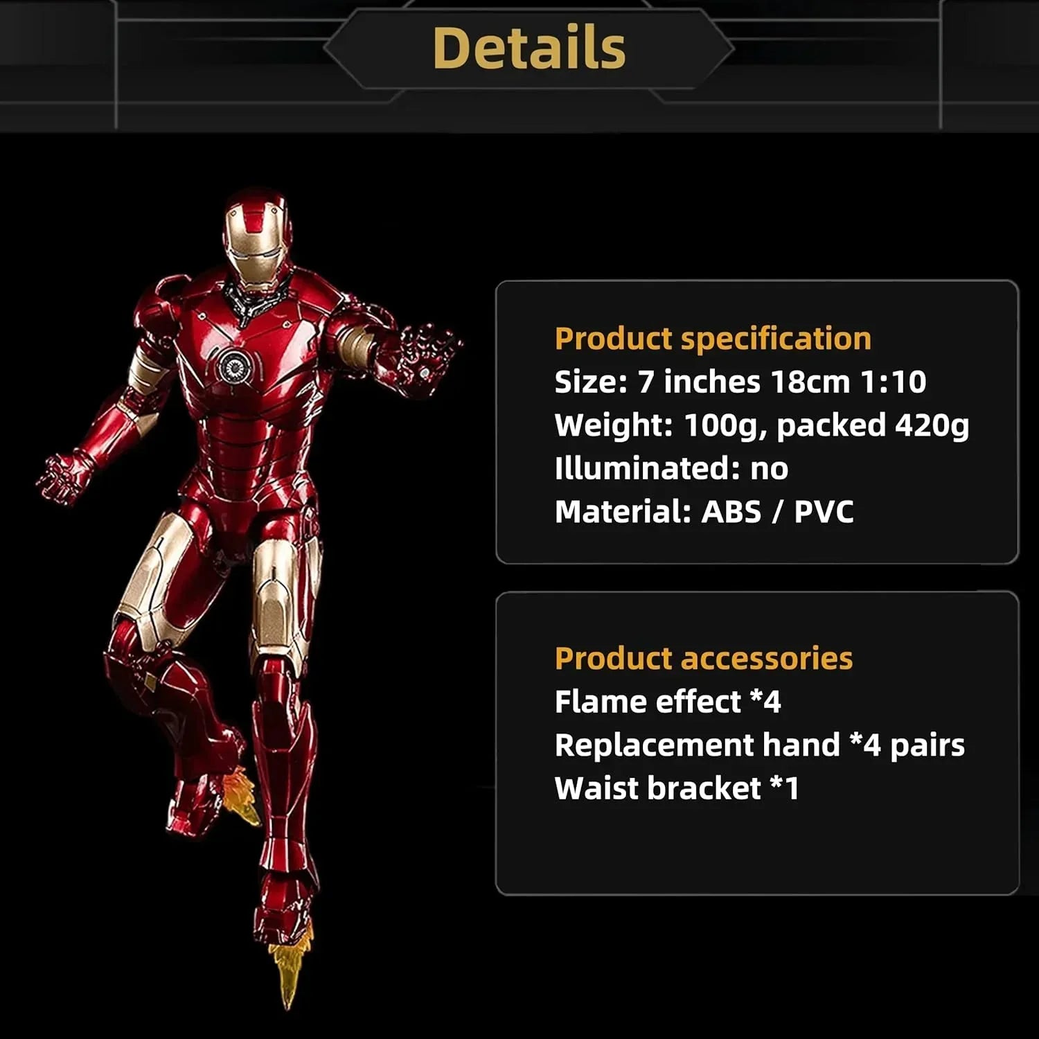 ZD Toys Ultimate 7″ Iron Man Mark III Action Figure – Marvel Avengers Collector’s Edition (No Light Function) - Jaiman Toys