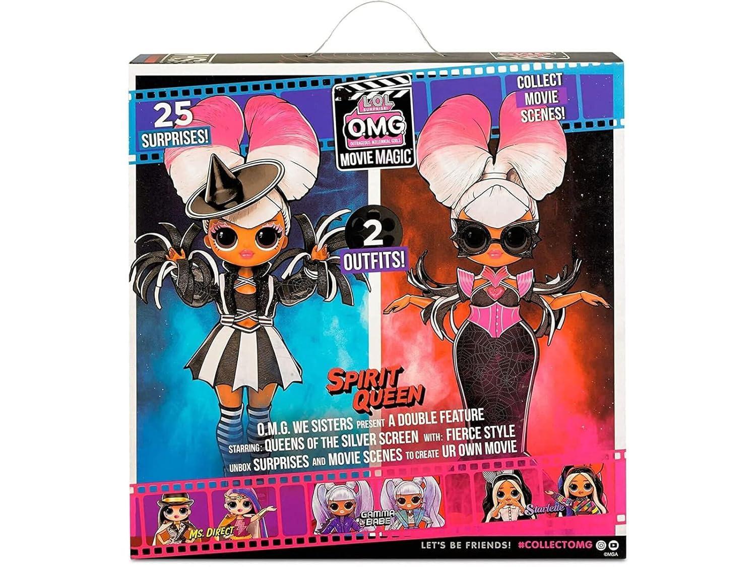 L.O.L. Surprise! OMG Movie Magic Spirit Queen Fashion Doll with 25 Surprises Including 2 Outfits, 3D Glasses, Accessories and Reusable Playsetââ‚¬â€œ Gift for Kids, Toys for Girls Boys Ages 4 5 6 7+ Years - Jaiman Toys
