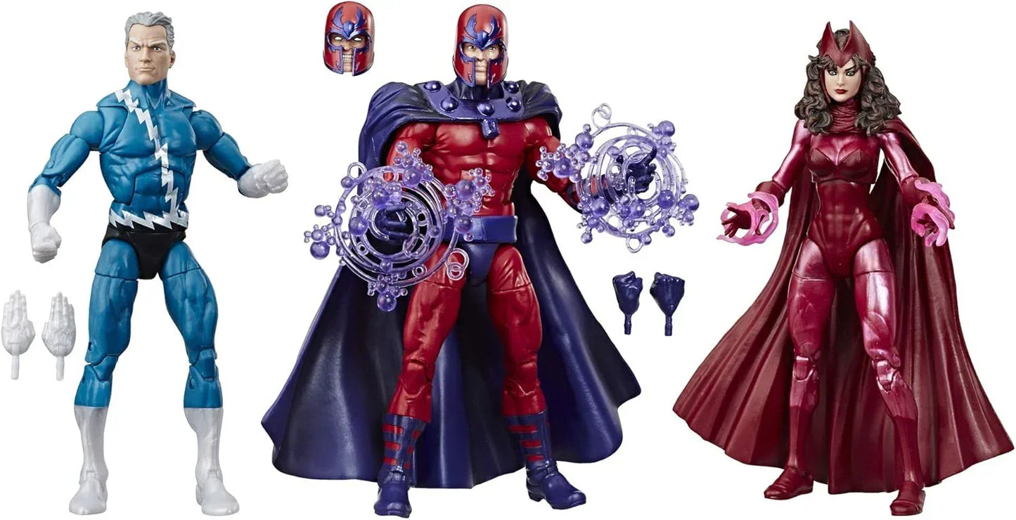 Marvel Legends Series 6" Family Matters 3 Pack with Magneto, Quicksilver, & Scarlet Witch Action Figures - Jaiman Toys