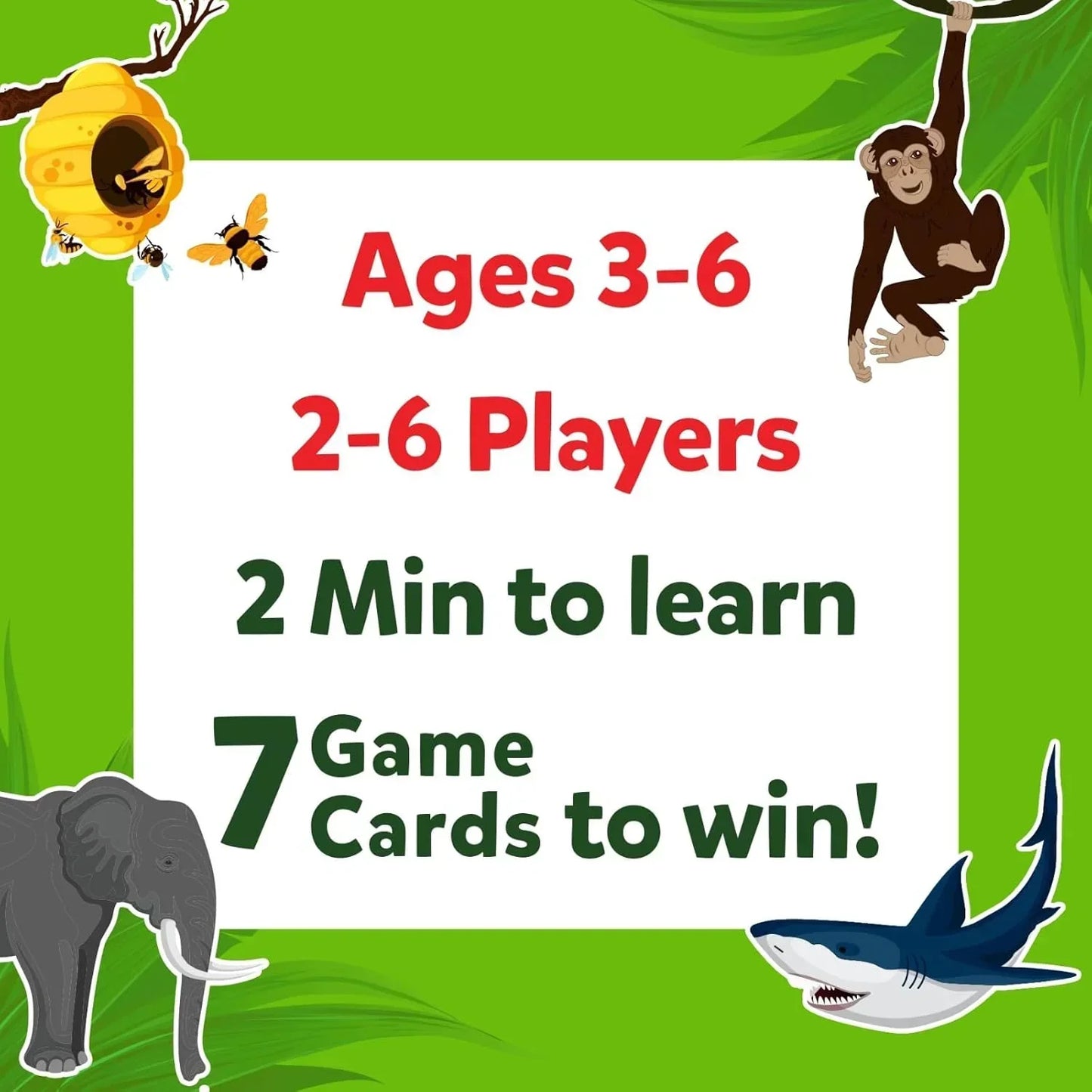 Skillmatics Card Game - Guess in 10 Junior World of Animals for Kids, Boys, Girls, and Families Who Love Board Games and Educational Toys, Travel Friendly, Gifts for Ages 3, 4, 5, 6 - Jaiman Toys