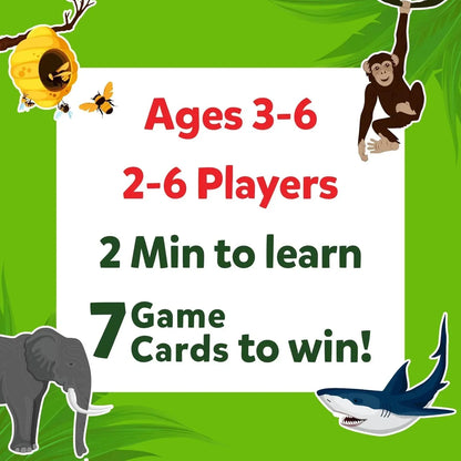 Skillmatics Card Game - Guess in 10 Junior World of Animals for Kids, Boys, Girls, and Families Who Love Board Games and Educational Toys, Travel Friendly, Gifts for Ages 3, 4, 5, 6 - Jaiman Toys