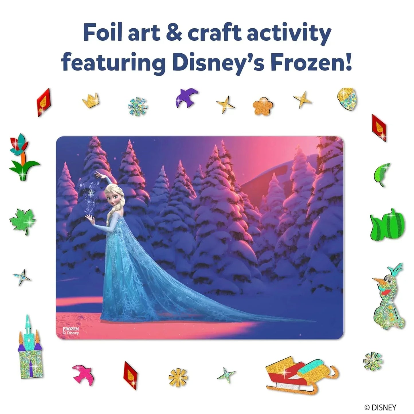 Skillmatics Paper Art & Craft Activity - Foil Fun Disney Frozen, Mess-Free Art for Kids, Craft Kits, DIY Creative Activity, Gifts for Girls & Boys Ages 4, 5, 6, 7, 8, 9, Multicolor - Jaiman Toys
