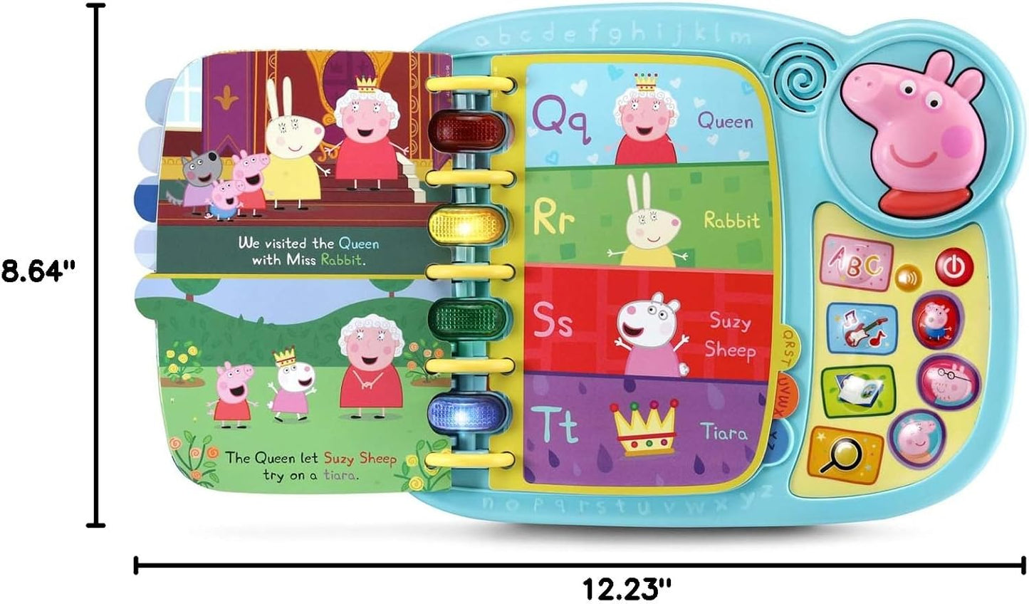 VTech Peppa Pig Learn & Discover Book | Interactive Light-Up Educational Activity Book with Sounds, Music & Vocabulary Learning for Toddlers