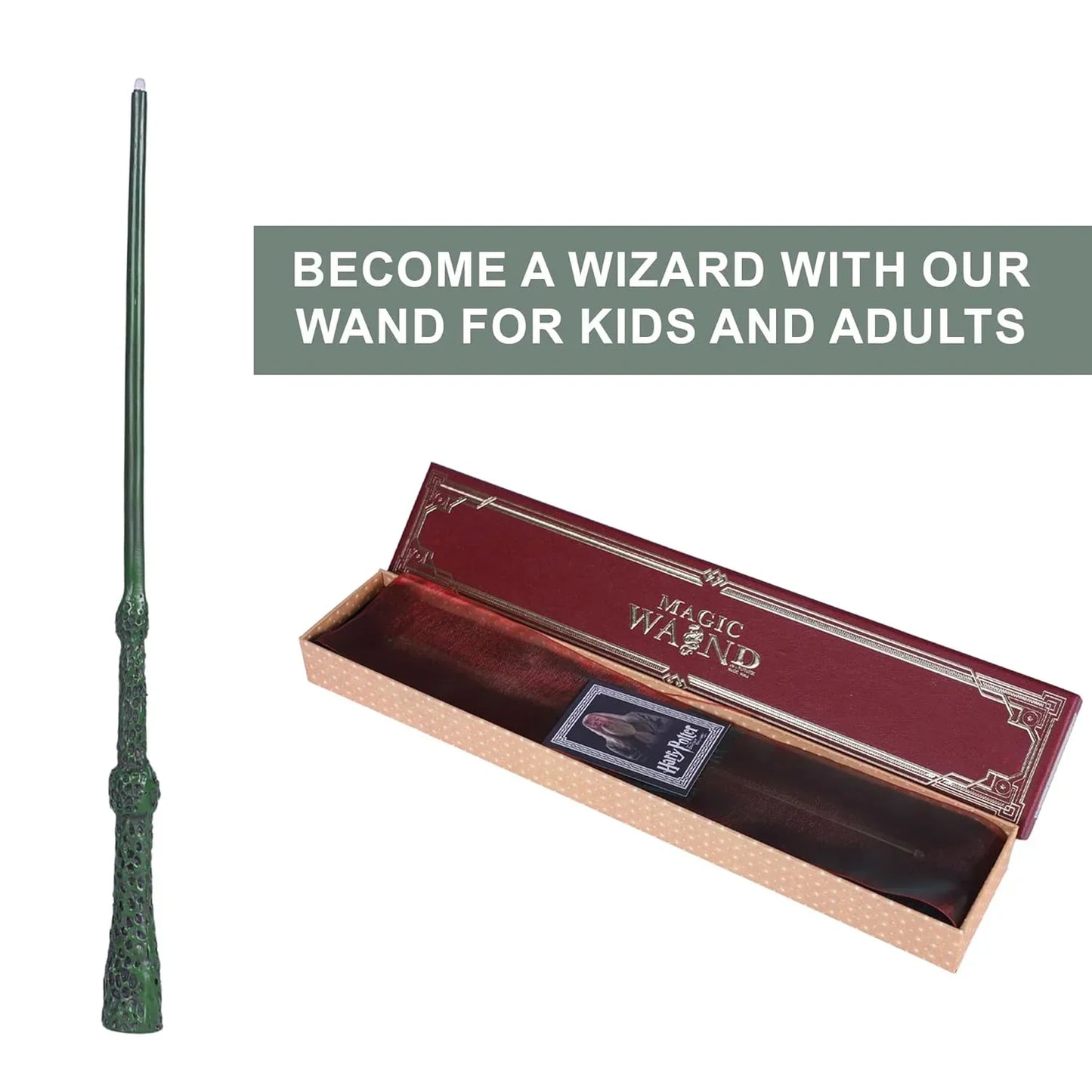 Classic Handcrafted Albus Dumbledore Master Wand II with LED, 35 CM Collectible Wizard Stick for Cosplay - Jaiman Toys