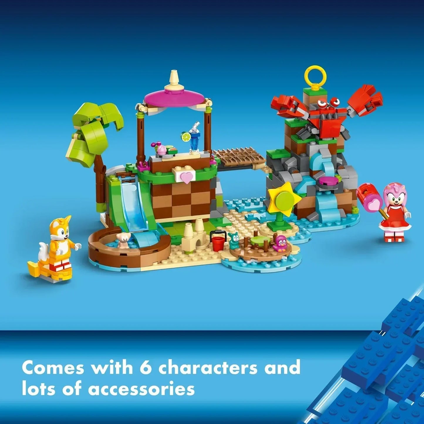 LEGO 76992 Amy’s Animal Rescue Island – Sonic the Hedgehog, 6 Characters, 388 Pieces, Ages 7+