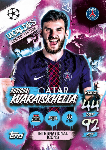 Topps UEFA Champions League Match Attax 2025-26 Trading and Collectible Card Game (Booster Pack Worldies - International Icons)