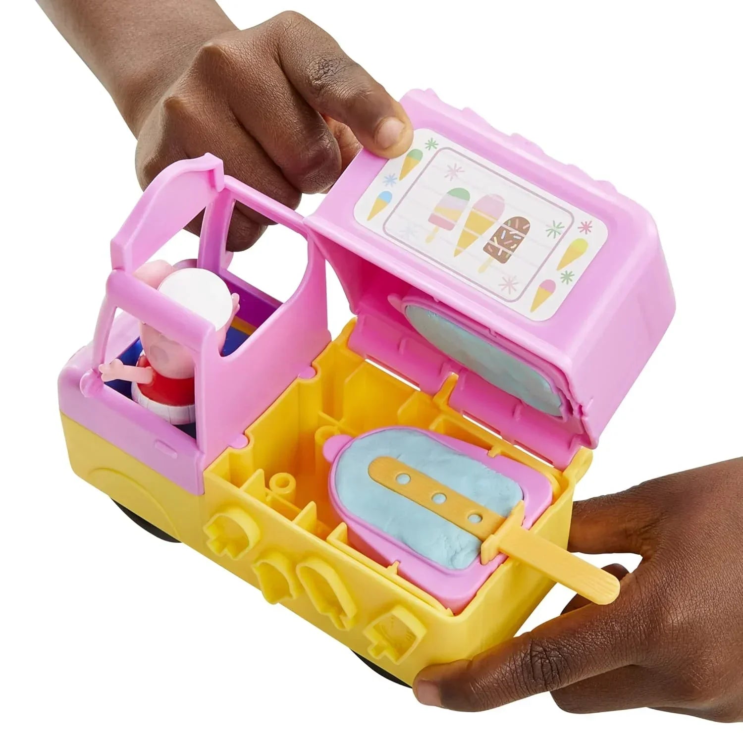 Play-Doh Peppa Pig Ice Cream Truck Set – Includes Peppa & George Figures with 5 Pots of Modeling Clay - Jaiman Toys