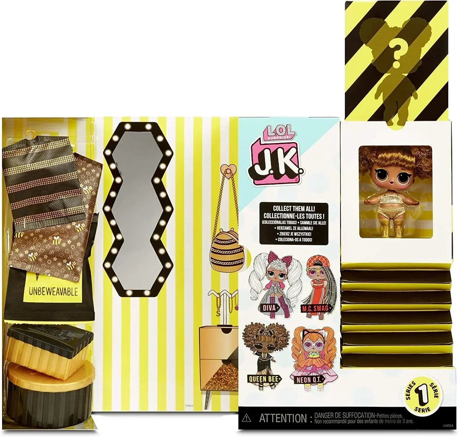 L*O*L. Surprise! O.M.G. Fashion Doll with More Surprises for Kids Age 3+ (J.K Dolls - Queen BEE) - Jaiman Toys