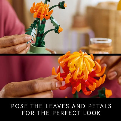 LEGO 10368 Icons Chrysanthemum Flower Decor Building Set Building Blocks for 18+ Gift- Botanical Collection