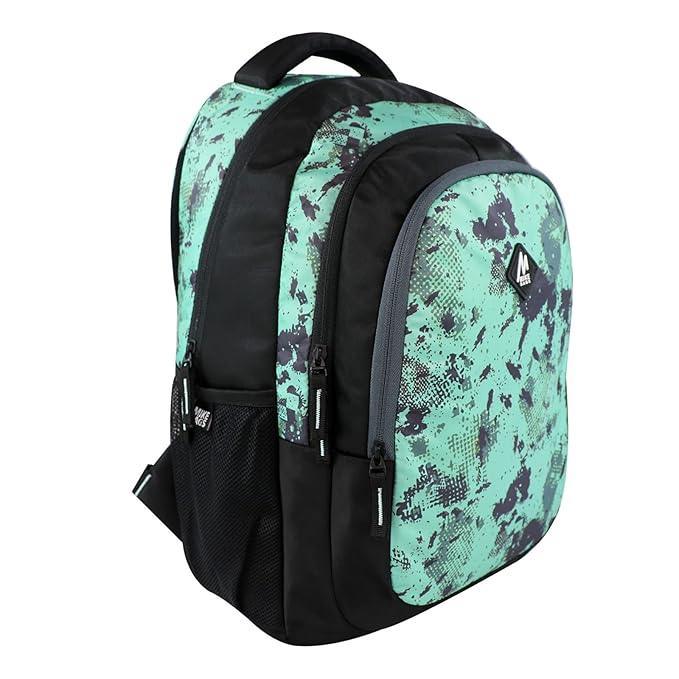 Mike School Bags Trio Backpack – 17L | Stylish & Spacious Sea Green Backpack - Jaiman Toys