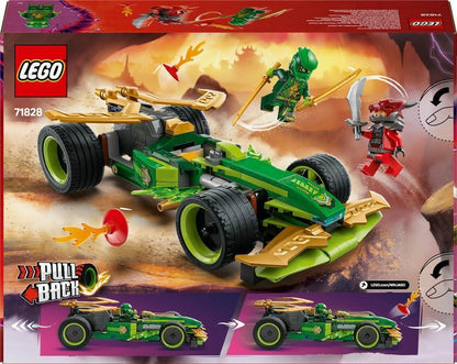LEGO NINJAGO 71828 Lloyd’s Pull-Back Race Car Toy with 2 Minifigures for Imaginative Play - Dragons Rising Ninja Set - Gift for 7 Plus year Old Boys & Girls