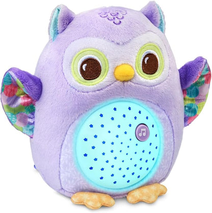 VTech Baby Glow Little Owl Sleep Soother with Cry Sensor, Music, Nature Sounds & Night Light – Purple