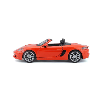 Bburago Die-Cast 1:24 Scale Porsche 718 Boxster Car (Orange) - Jaiman Toys