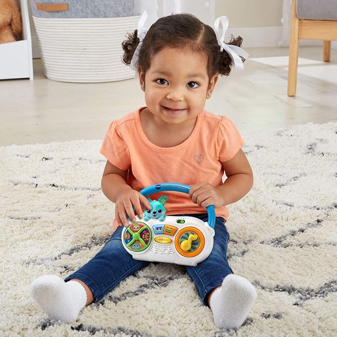 VTech Tune & Learn Boombox Musical Learning Toy for Babies & Toddlers | Interactive Music, Animal Sounds & Early Learning