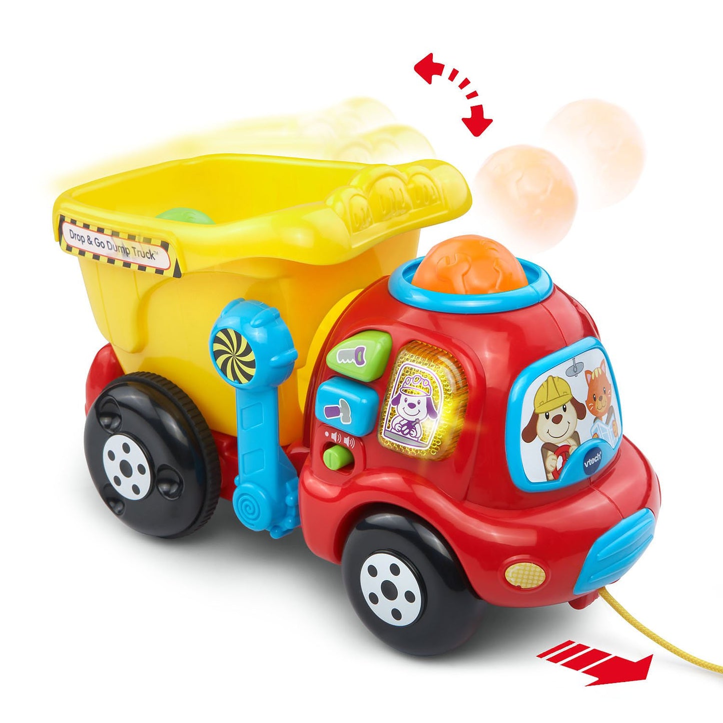 VTech Drop and Go Dump Truck | Interactive Learning Construction Truck with Lights, Sounds & Music | Yellow