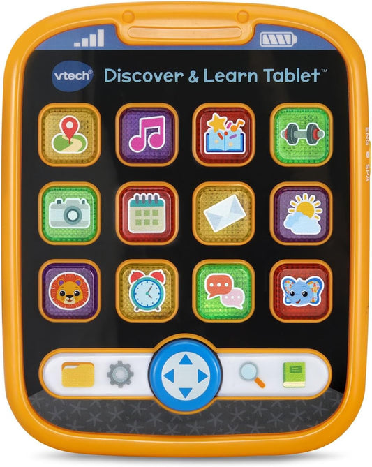 VTech Discover and Learn Tablet | Interactive Educational Learning Tablet for Toddlers | Orange