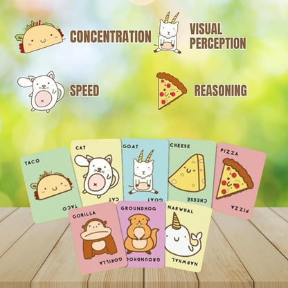 Blue Orange Taco Cat Goat Cheese Pizza Card Game | Fast-Paced Family Party Game | Ages 7+ | 2-8 Players