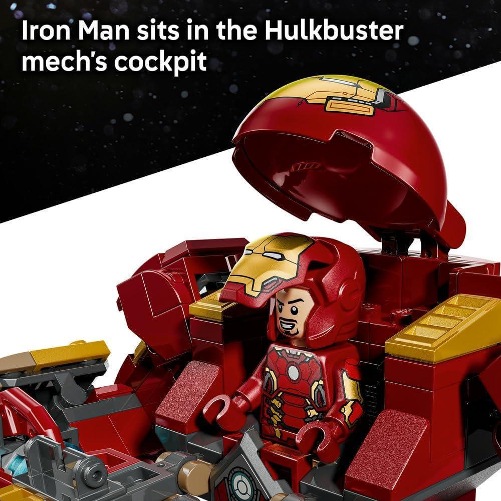 LEGO | Marvel 76343 Epic Battle: Hulkbuster vs. The Hulk - Superhero Toy w/ 2 Action Figures & Iron Man Minifigure - Avengers Gift for 9+ Year Old Boys & Fans