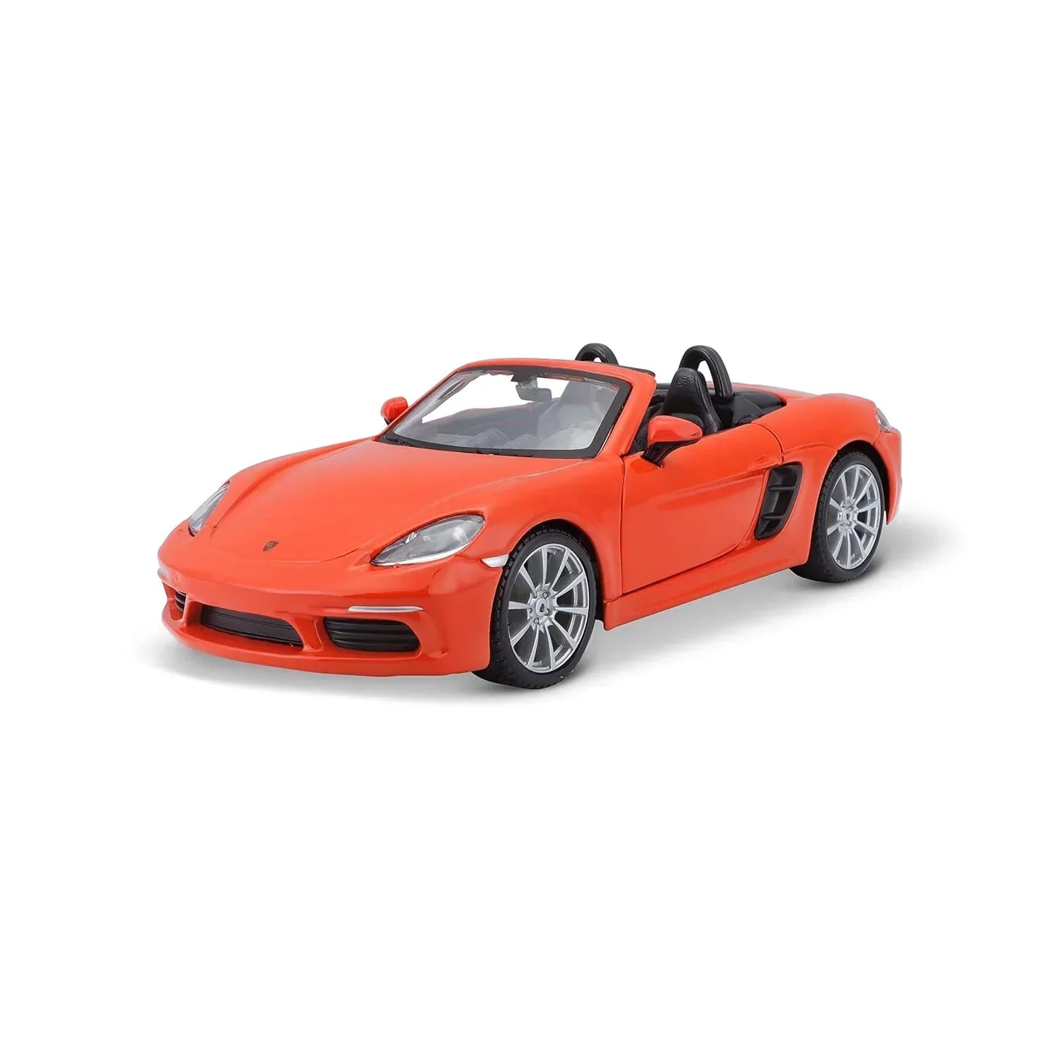 Bburago Die-Cast 1:24 Scale Porsche 718 Boxster Car (Orange) - Jaiman Toys