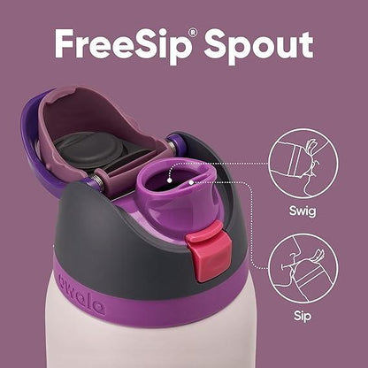Owala FreeSip Insulated Stainless Steel Water Bottle with Straw for Sports, Travel, and School 24 OZ | 710 ML (White) - Jaiman Toys