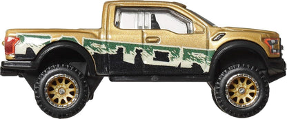 Hot Wheels Premium HW Off Road 2017 Ford F-150 Raptor 1:64 Diecast Car – Real Riders | Metal Body | Car Culture Series (Brown)