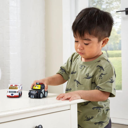 VTech Go! Go! Smart Wheels Helping Friends 2-Pack | Interactive SmartPoint Police Car & Ambulance with Lights, Sounds & Educational Phrases for Toddlers