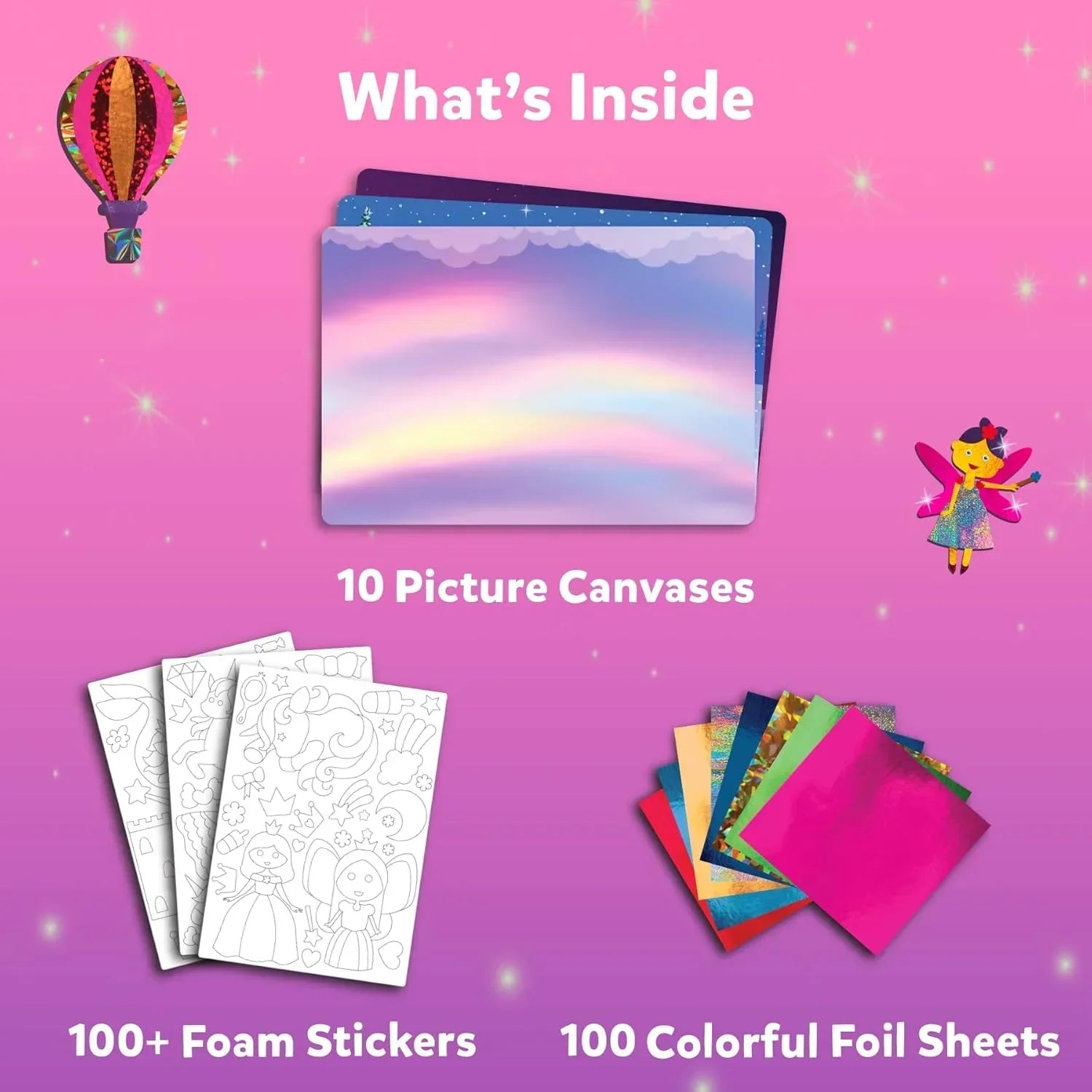 Skillmatics Art & Craft Activity - Foil Fun Unicorns & Princesses, No Mess Art for Kids, Craft Kits & Supplies, DIY Creative Activity, Gifts for Girls & Boys Ages 4, 5, 6, 7, 8, 9, Travel Toys - Jaiman Toys