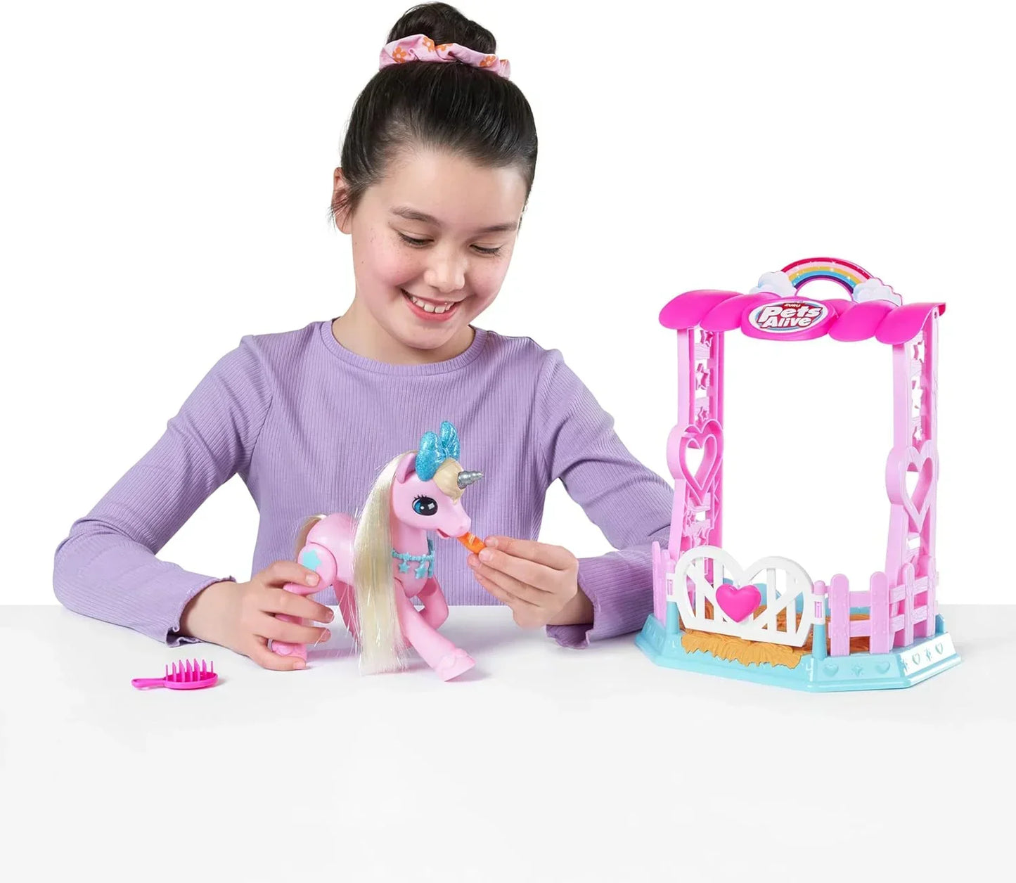 Pets Alive My Magical Unicorn and Stable Battery Powered Interactive Robotic Toy Playset by ZURU - Jaiman Toys