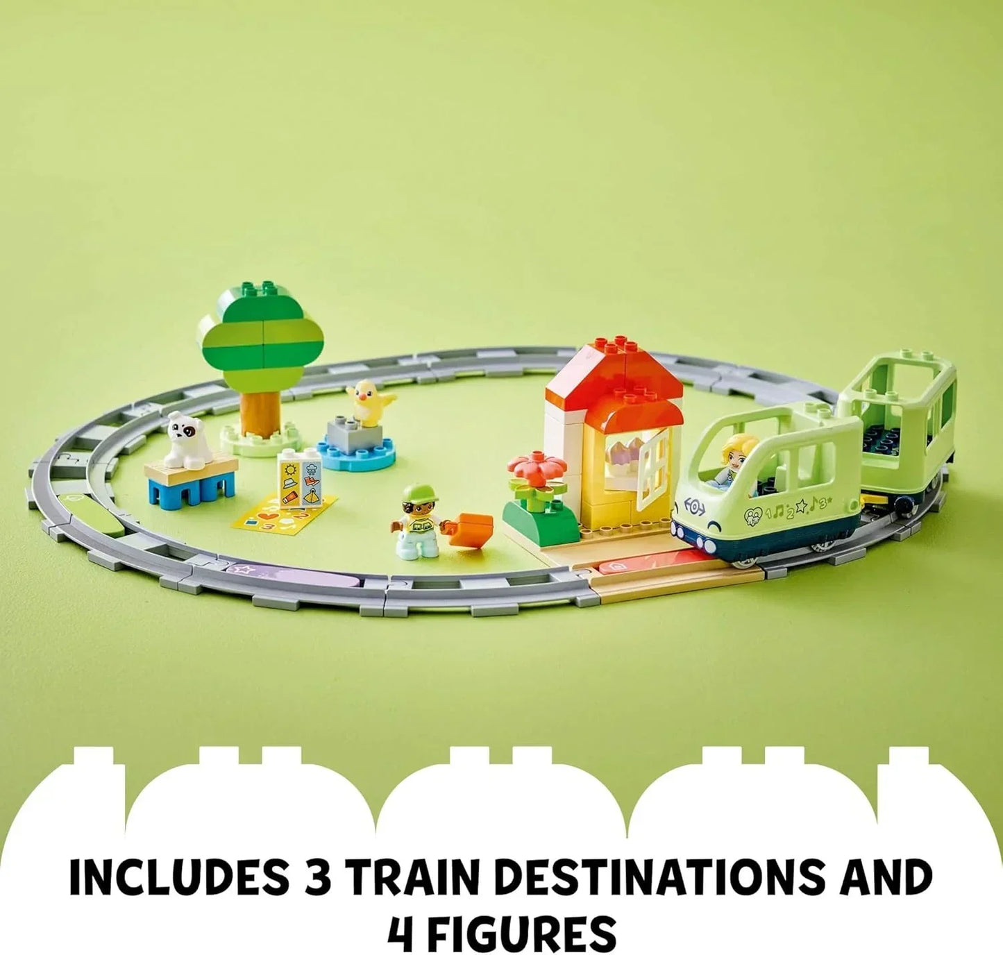 LEGO 10427 DUPLO Town Interactive Adventure Train – Toddler Toy 2+ with Lights & Sounds