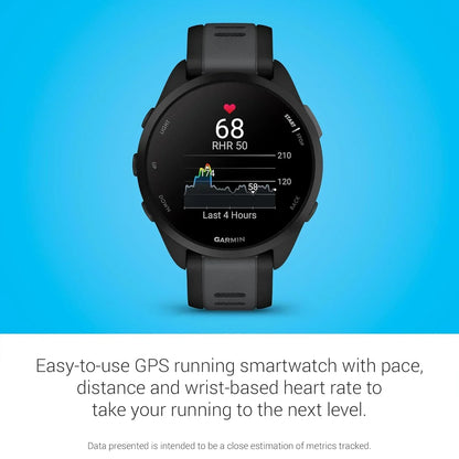 Garmin Forerunner 165 Music, Running Smartwatch, Colorful AMOLED Display, Training Metrics and Recovery Insights, Music on Your Wrist, Black/Slate Gray - Jaiman Toys