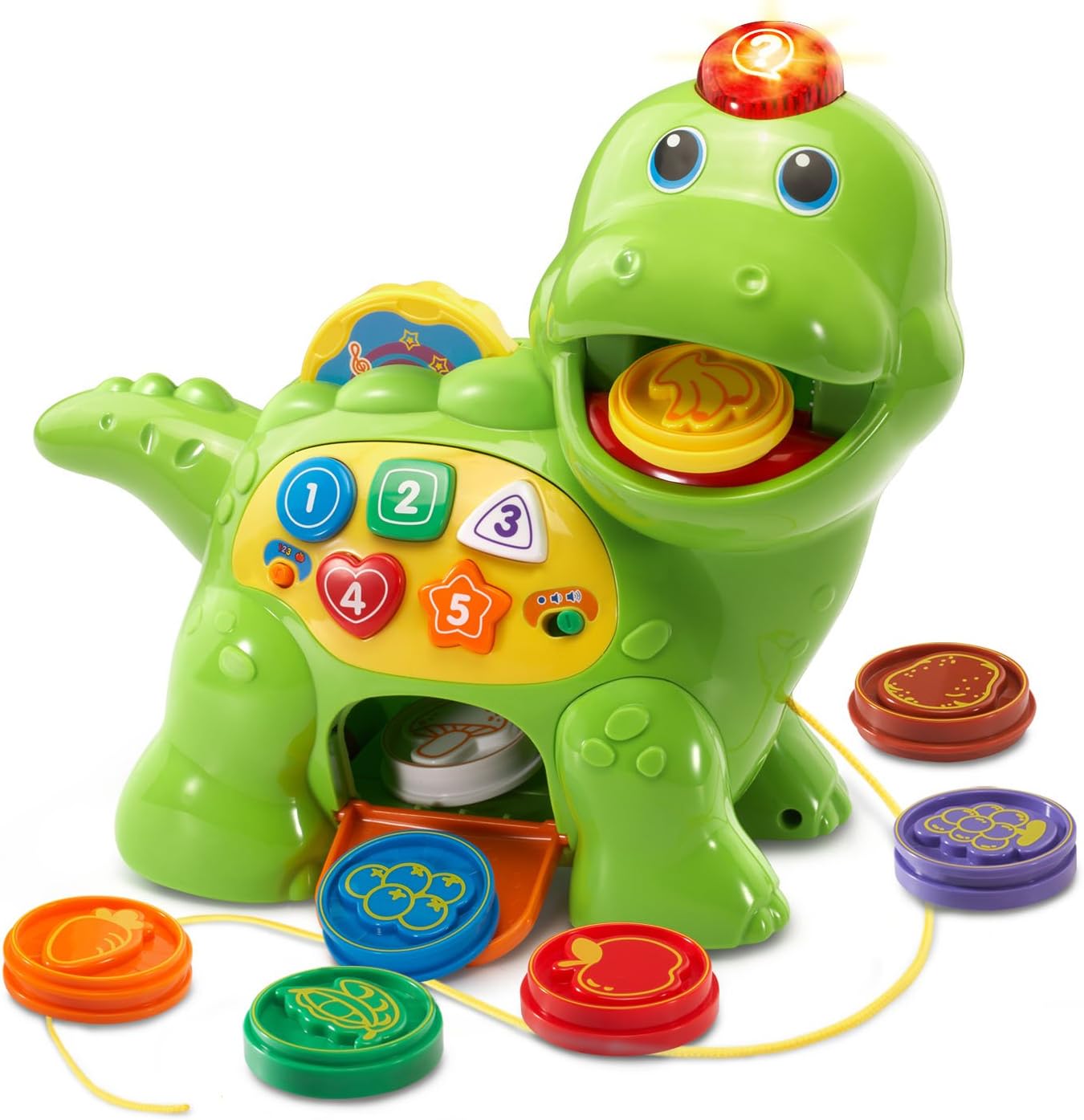 VTech Chomp and Count Dino, Green | Interactive Dinosaur Learning Toy with Feeding Coins, Numbers, Colors & Music for Toddlers