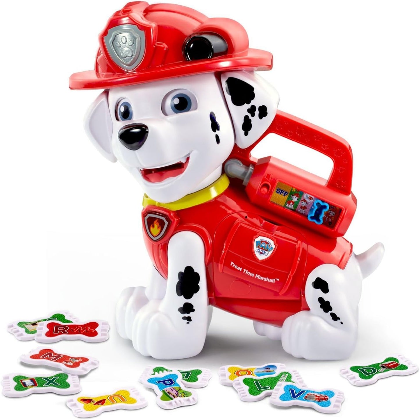 VTech PAW Patrol Treat Time Marshall | Interactive Learning Toy with Letter Treats, Sounds, Music & Educational Games for Toddlers