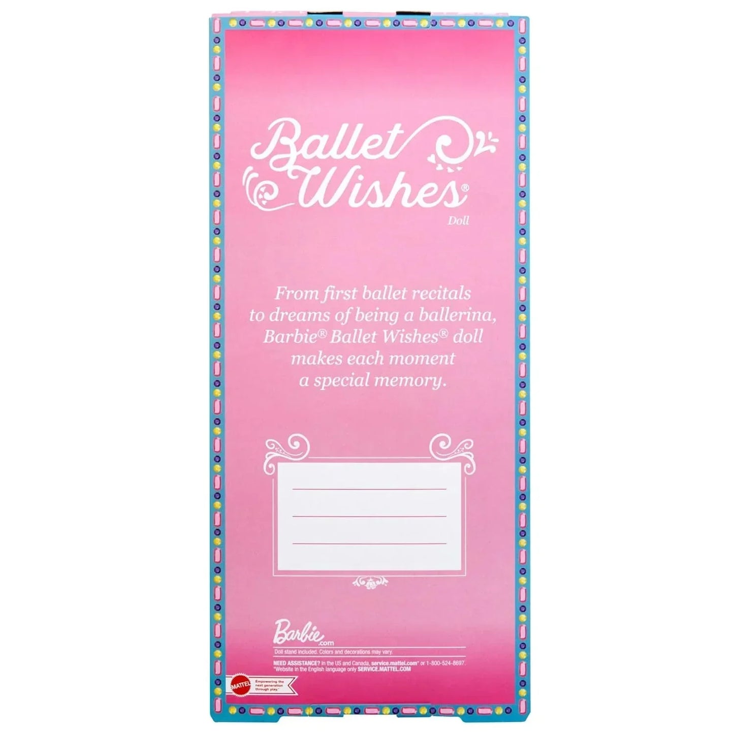 (Box Damage) Barbie Signature Ballet Wishes™ Doll (Brunette, 12 in), Posable, Wearing Ballerina Costume, Tutu, Pointe Shoes & Tiara, Gift for 6 Year Olds and Up - Jaiman Toys