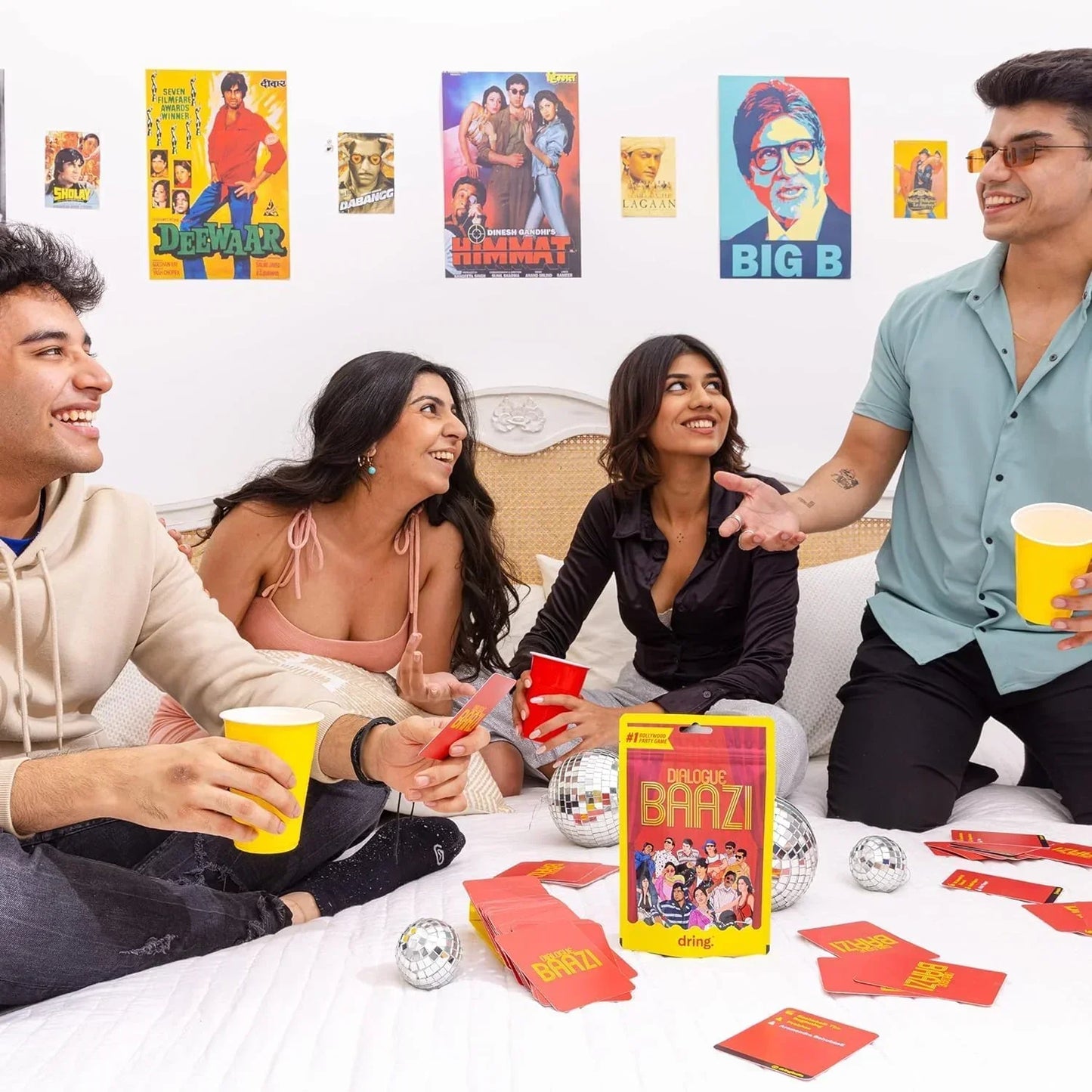 Dialogue Baazi Card Game : The Ultimate Bollywood Party Game | 100 Cards of Filmy Fun for Friends & Adults - Jaiman Toys