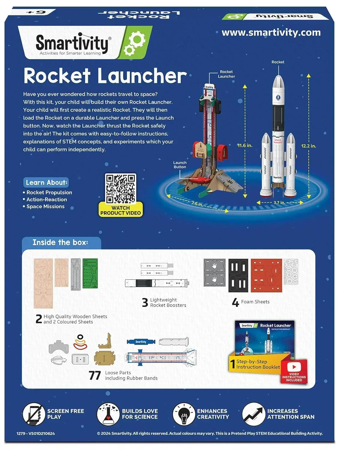 Smartivity Rocket Launcher Kit – DIY STEM Science Toy for Kids 6–12 - Jaiman Toys