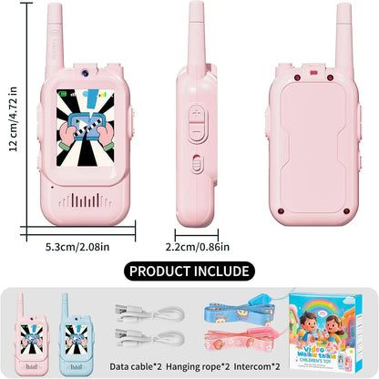 Kids Video Walkie Talkie Set  – With HD Camera, Voice Changer & Long-Range Talk