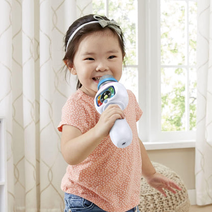 VTech Sing It Out Karaoke Microphone | Bluetooth Wireless Kids Karaoke Mic with Voice Effects, Lights, Music & Recording Function | White