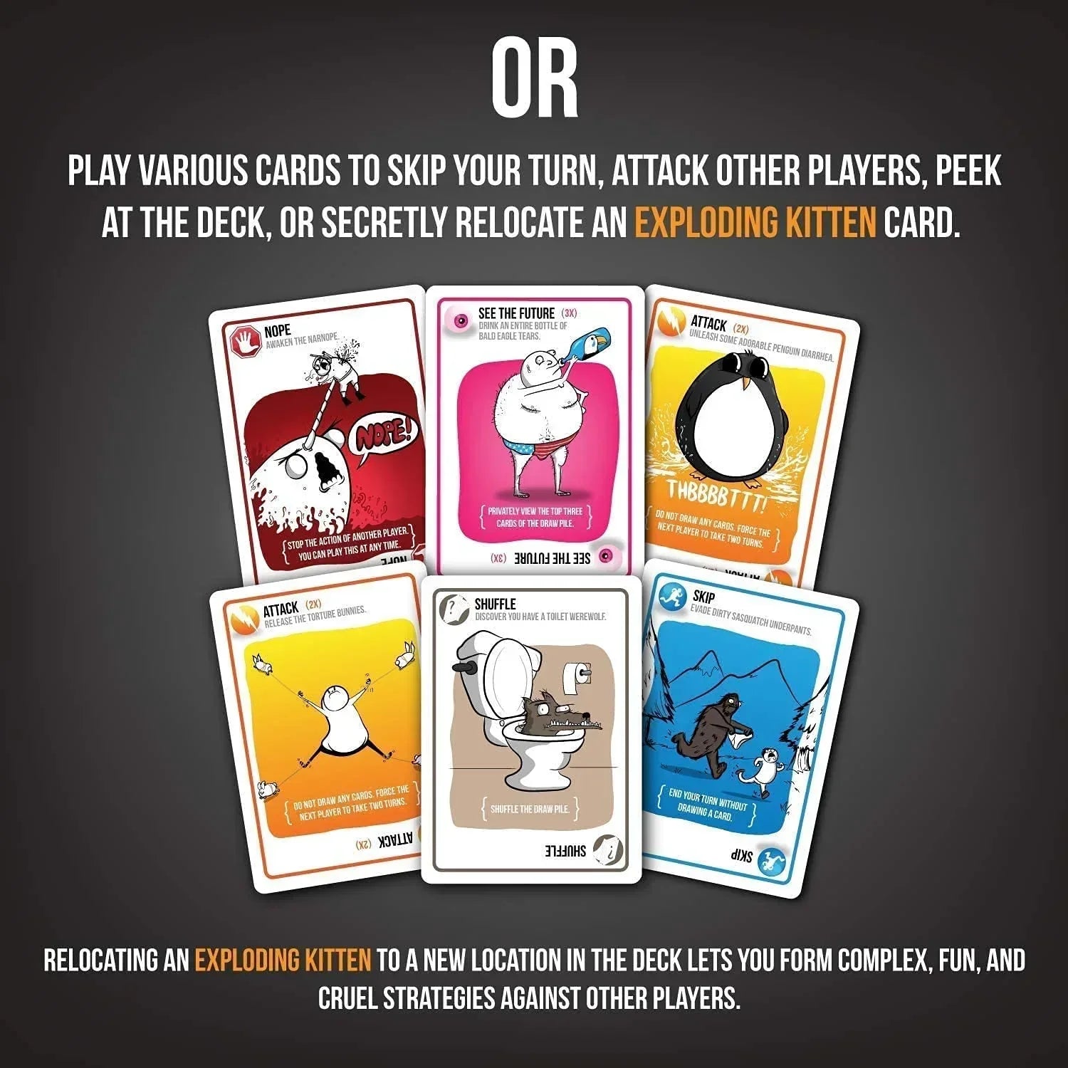 Exploding Kittens Black Card Board Game - Jaiman Toys