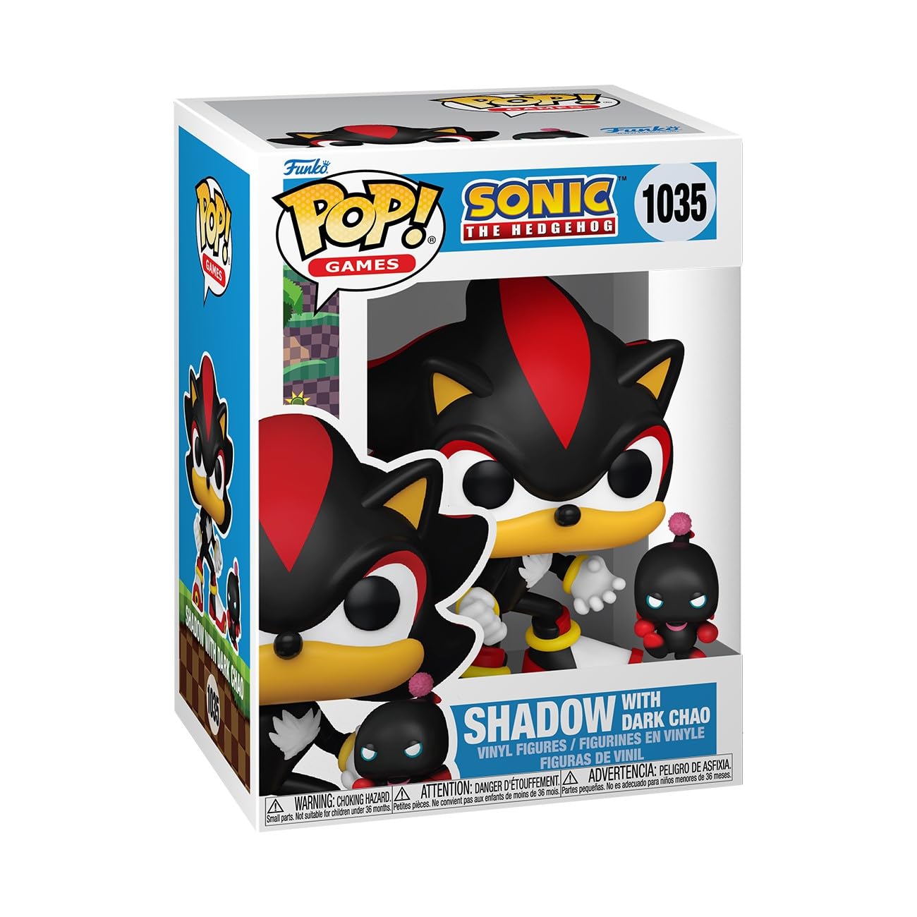 Funko Pop! Games Sonic The Hedgehog Shadow with Dark Chao #1035 Vinyl Figure Collectible Toy Box Pack