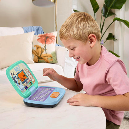 VTech Bluey Game Time Laptop | Interactive Educational Learning Laptop with 10 Games, 200+ Sounds, Letters, Numbers & Problem-Solving Activities for Kids