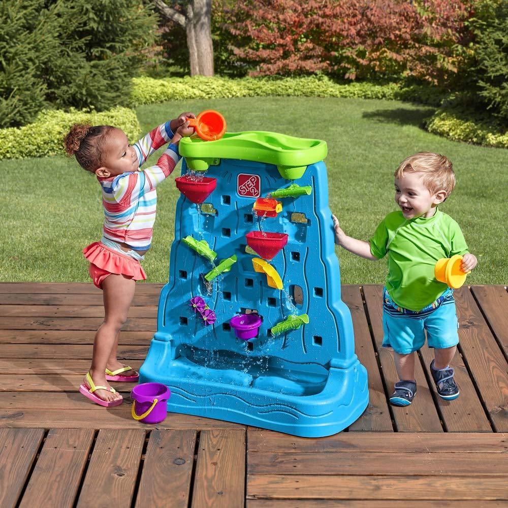 Step2 Waterfall Discovery Wall – Double-Sided Outdoor Water Play Set with Accessories - Jaiman Toys