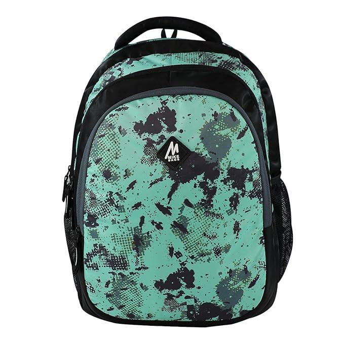 Mike School Bags Trio Backpack – 17L | Stylish & Spacious Sea Green Backpack - Jaiman Toys