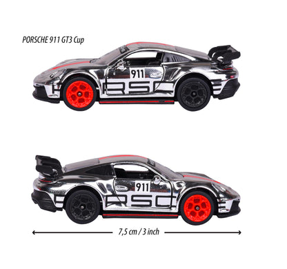 Majorette Porsche 911 GT3 Cup (992) Diecast Car – 1:64 Scale Metal Model with Moving Parts